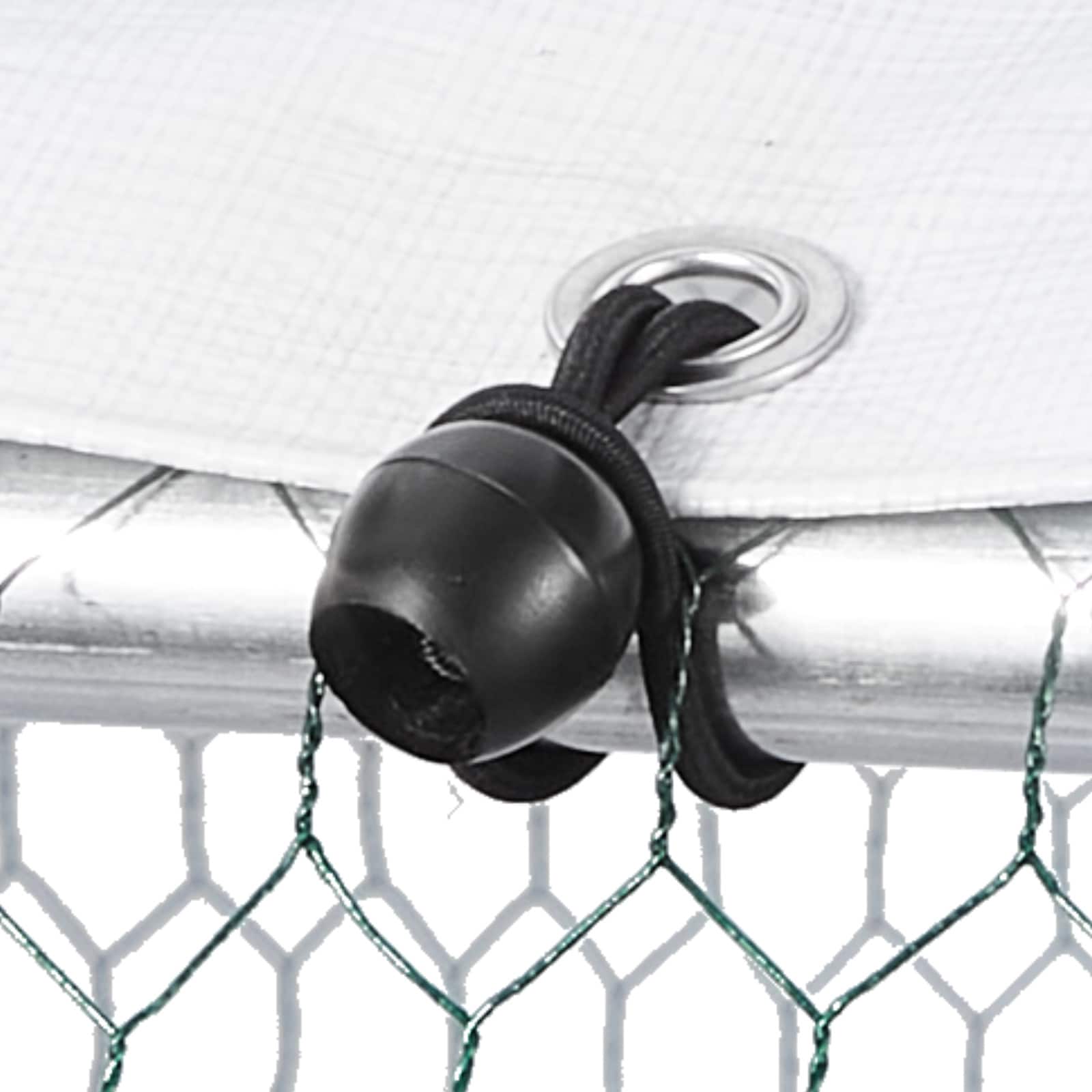 Metal Chicken Coop 6.56x6.56x6.56ft Walk-in Chicken Run With Cover Spire Roof_maomaolike.com